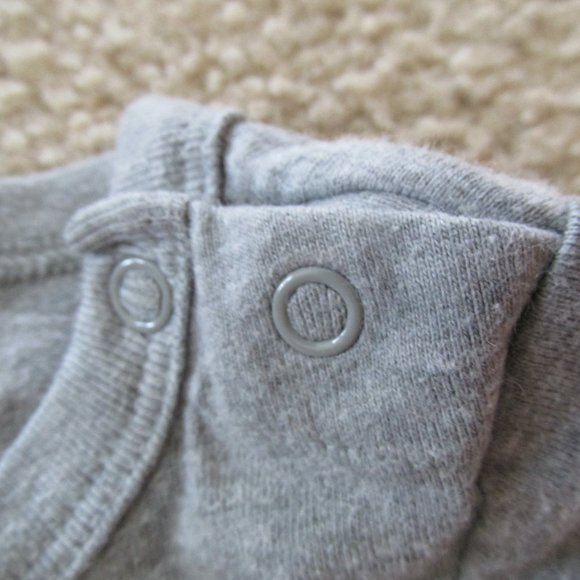 Circo One Piece Onesie Infant Boys Size 9M Gray I Was Born Ready Short Sleeve - Picture 5 of 5